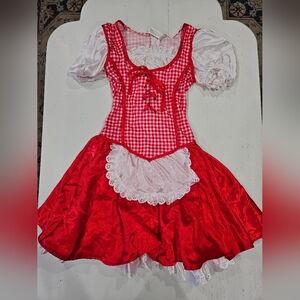 Little Red Riding Hood, Dress + Cape. Child Medium 8-10. Halloween Costume.